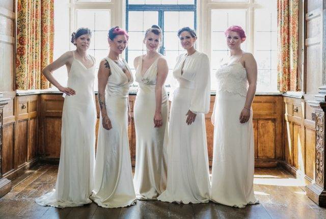 National Vintage Wedding Fair - Sue Kwiatkowska models wearing vintage wedding dress