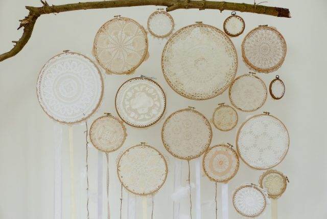 DIY Tutorial: How to make a vintage doily wall hanging by The National Vintage Wedding Fair blog