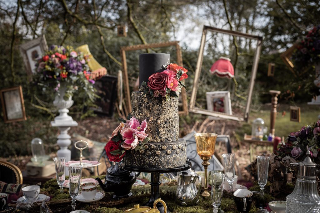 Wonderland Wedding Inspiration with Leather Jackets and Regal Crowns