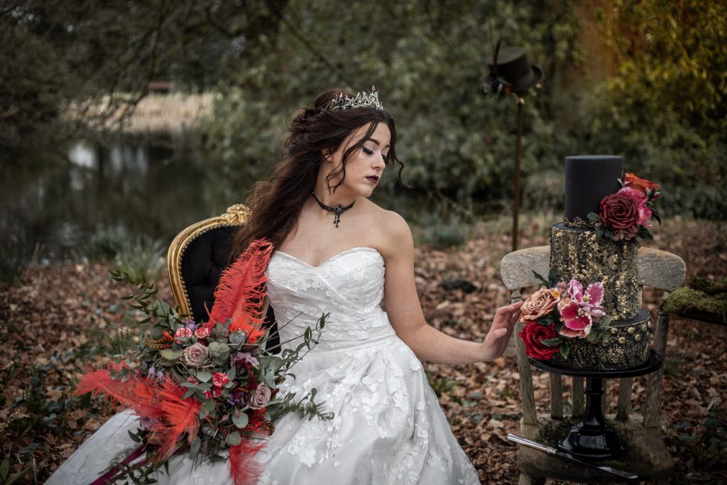 Wonderland Wedding Inspiration with Leather Jackets and Regal Crowns