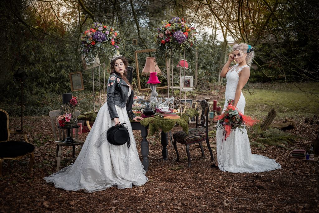 Wonderland Wedding Inspiration with Leather Jackets and Regal Crowns