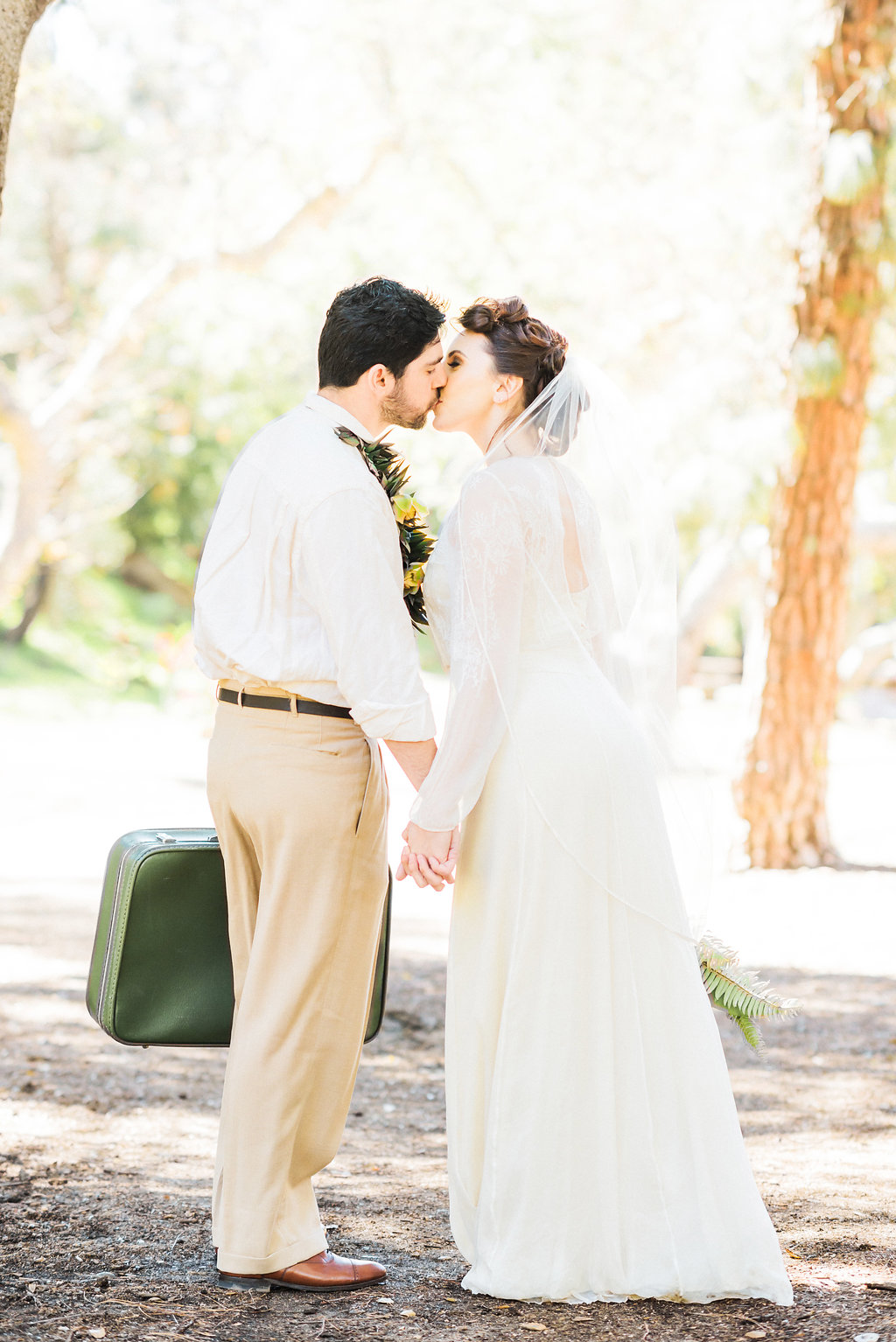 1940's Tropical Wedding with Bright, Bold Styling and Vintage Dresses