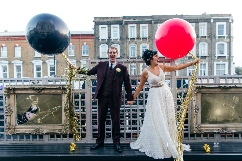 Retro London Wedding with Eclectic Styling and Disco Vibes