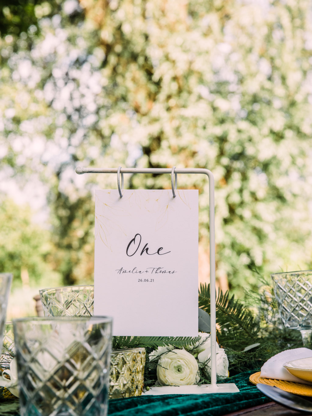 Modern Outdoor Wedding With Bold and Elegant Green and Yellow Styling