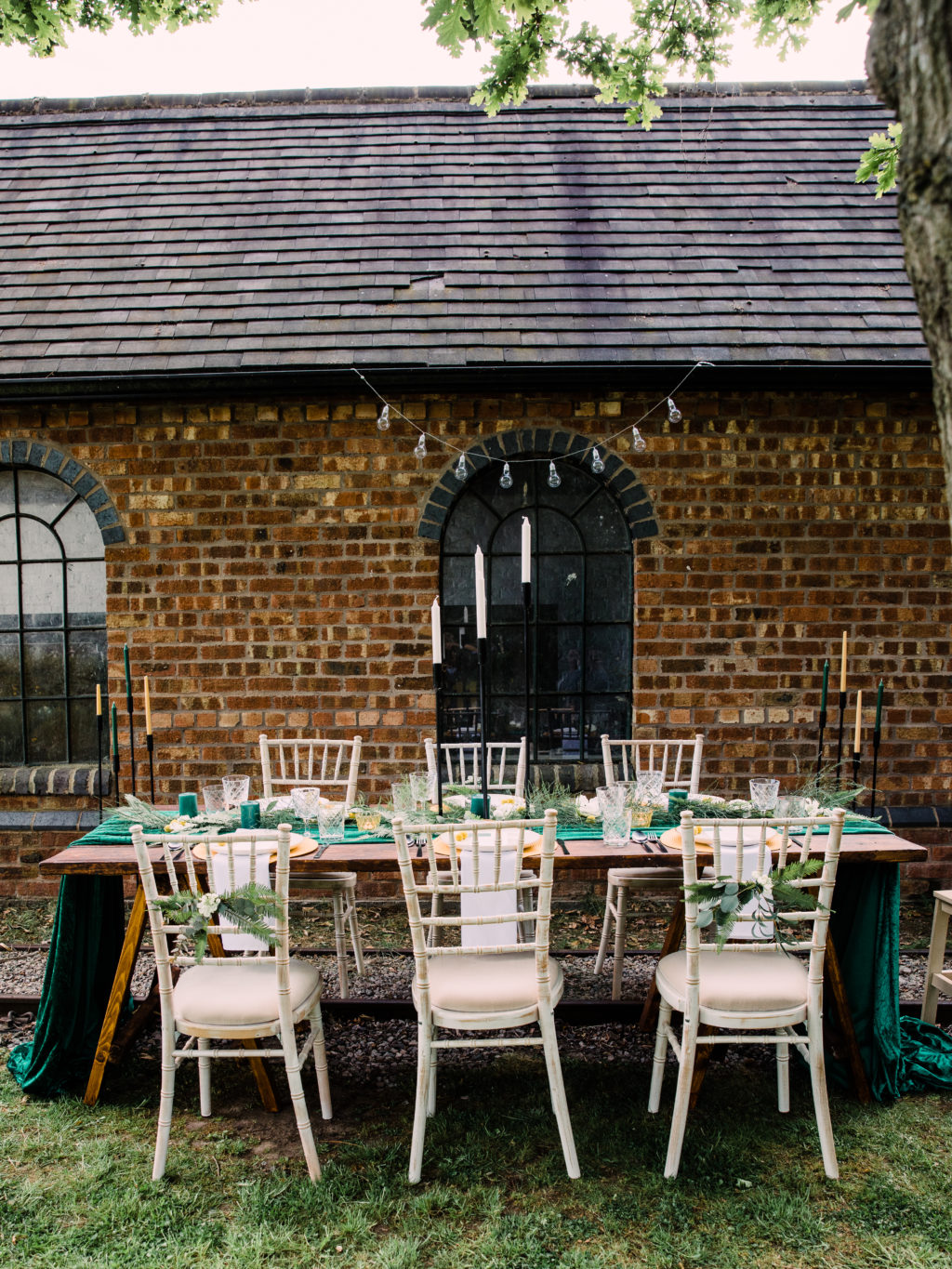 Modern Outdoor Wedding With Bold and Elegant Green and Yellow Styling