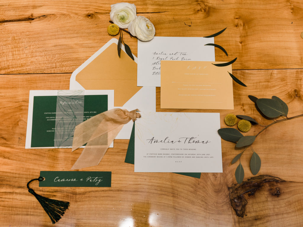 Modern Outdoor Wedding With Bold and Elegant Green and Yellow Styling