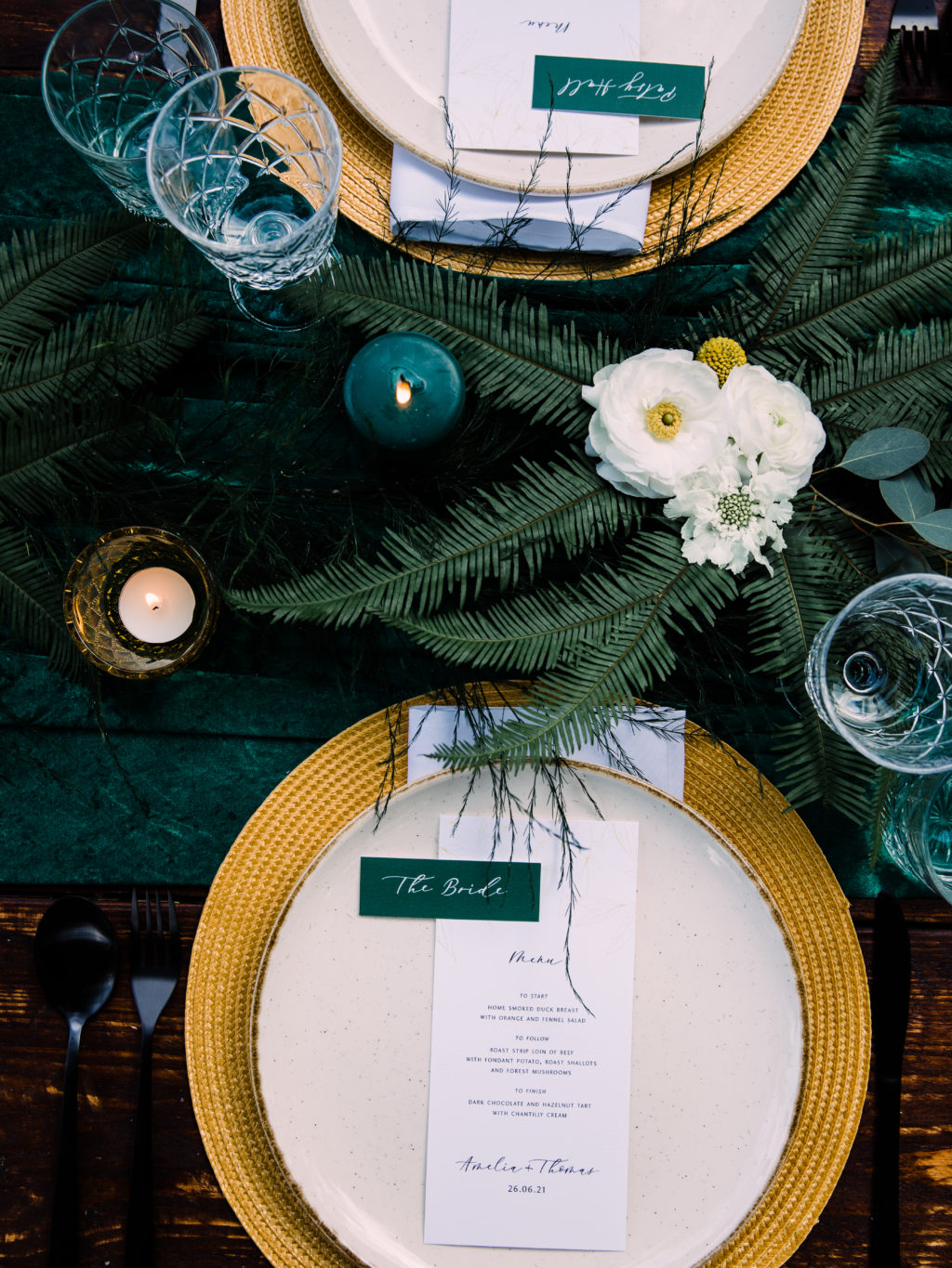 Modern Outdoor Wedding With Bold and Elegant Green and Yellow Styling