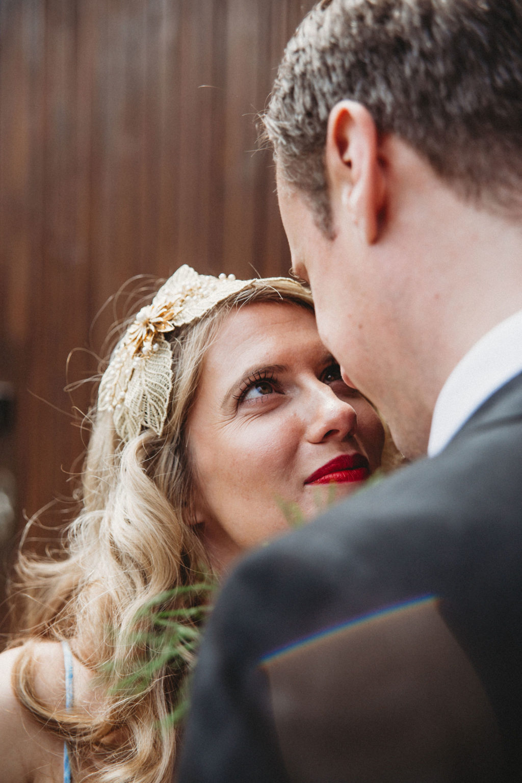 Classic Moviestar Eco-Friendly Wedding With A Blue Wedding Dress