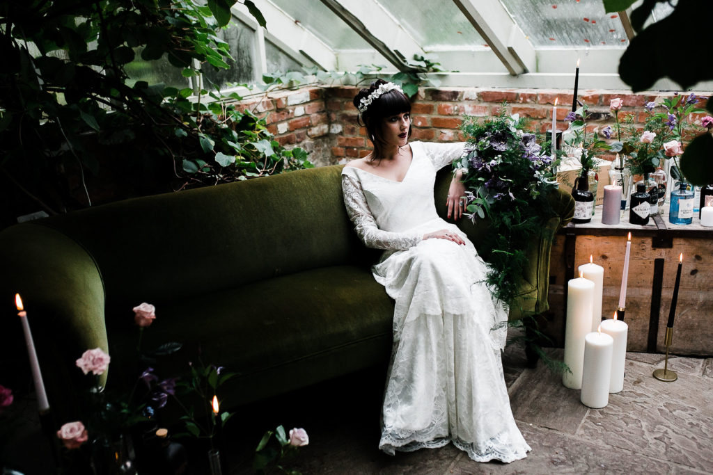 Dark, Dreamy and Romantic Wedding Inspiration at Secret Garden, Kent