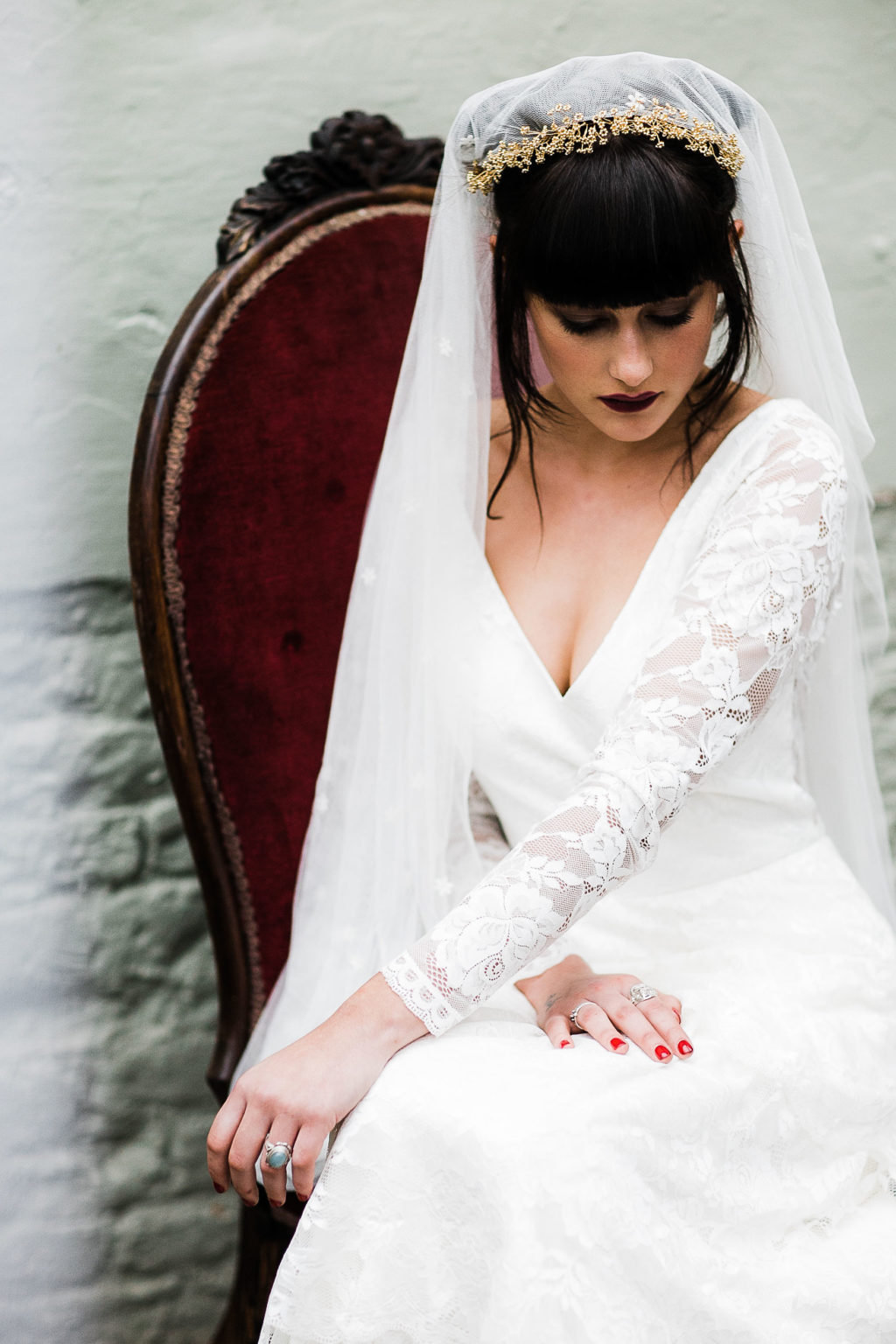 Dark, Dreamy and Romantic Wedding Inspiration at Secret Garden, Kent