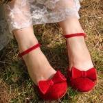 Vintage red shoes by Miss L Fire perfect for a wedding