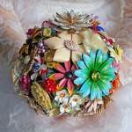 vintage Brooch bouquet as featured on The National Vintage Wedding Fair blog