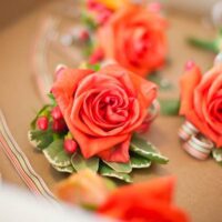 Vintage style wedding featuring orange touches photos by barbara.k.photography and featured on The National Vintage Wedding Fair