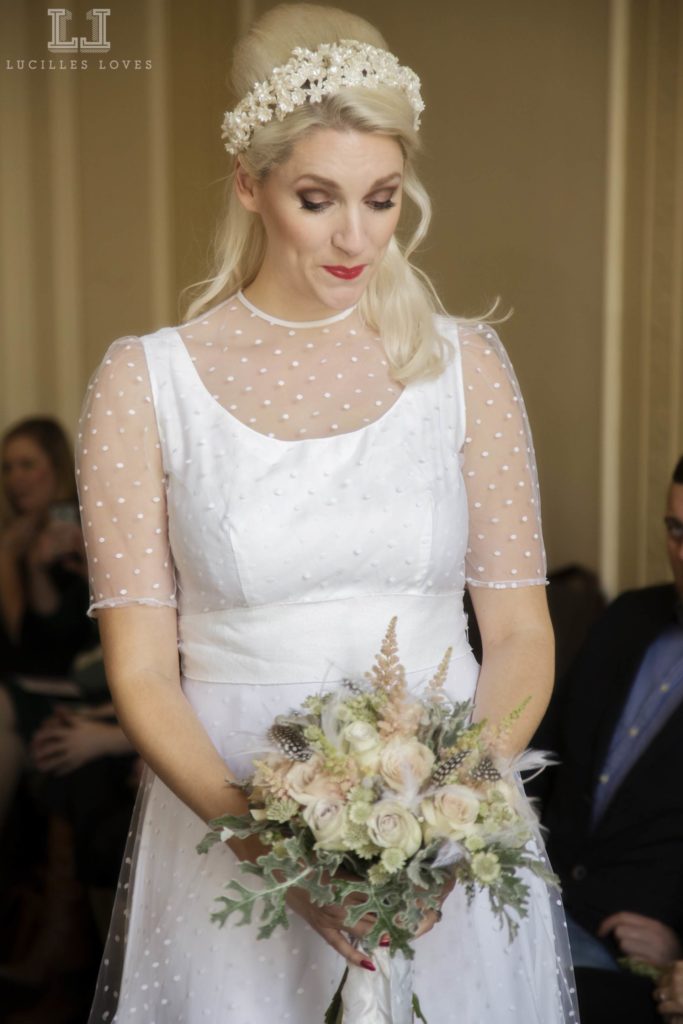 Vintage wedding dresses at Harrogate taken by Lucille Loves at The National Vintage Wedding Fair