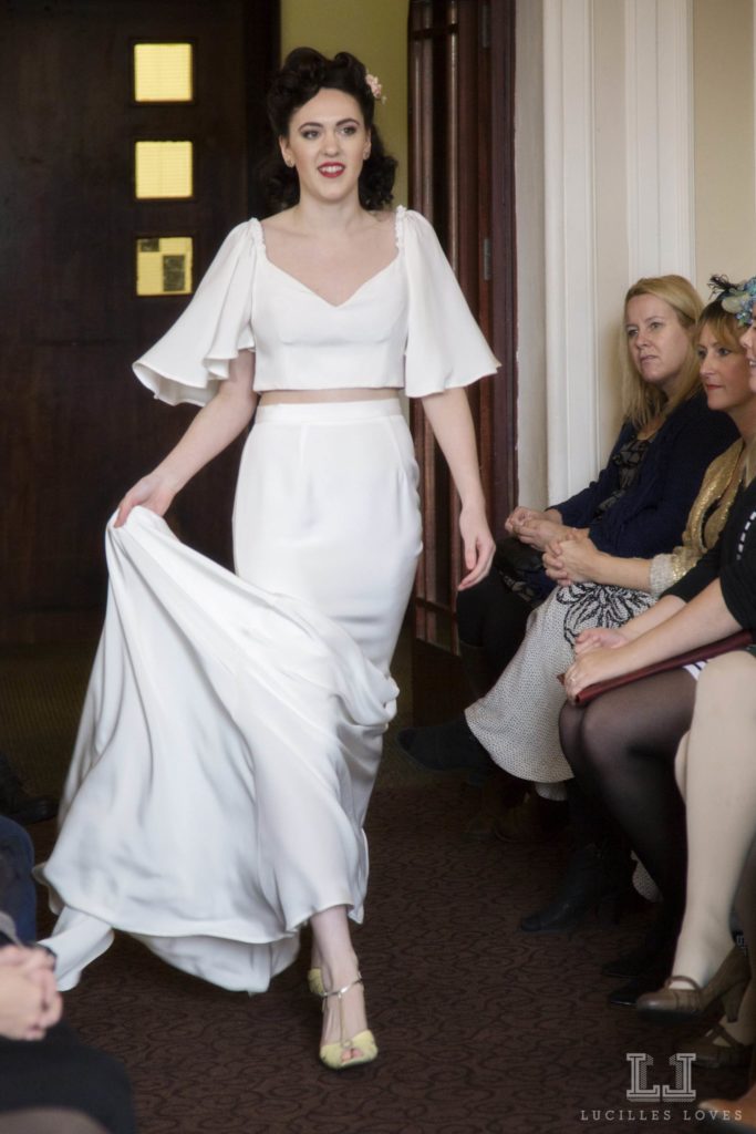 Vintage wedding dresses at Harrogate taken by Lucille Loves at The National Vintage Wedding Fair
