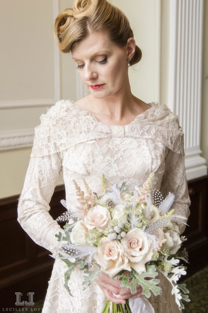 Vintage wedding dresses at Harrogate taken by Lucille Loves at The National Vintage Wedding Fair