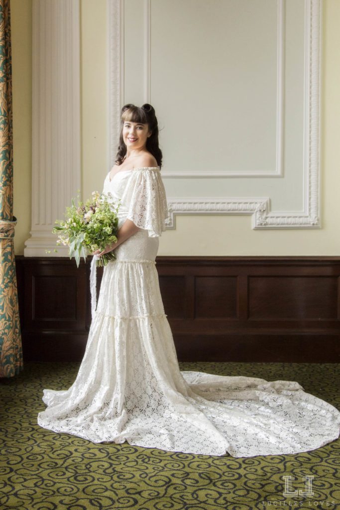 Vintage wedding dresses at Harrogate taken by Lucille Loves at The National Vintage Wedding Fair