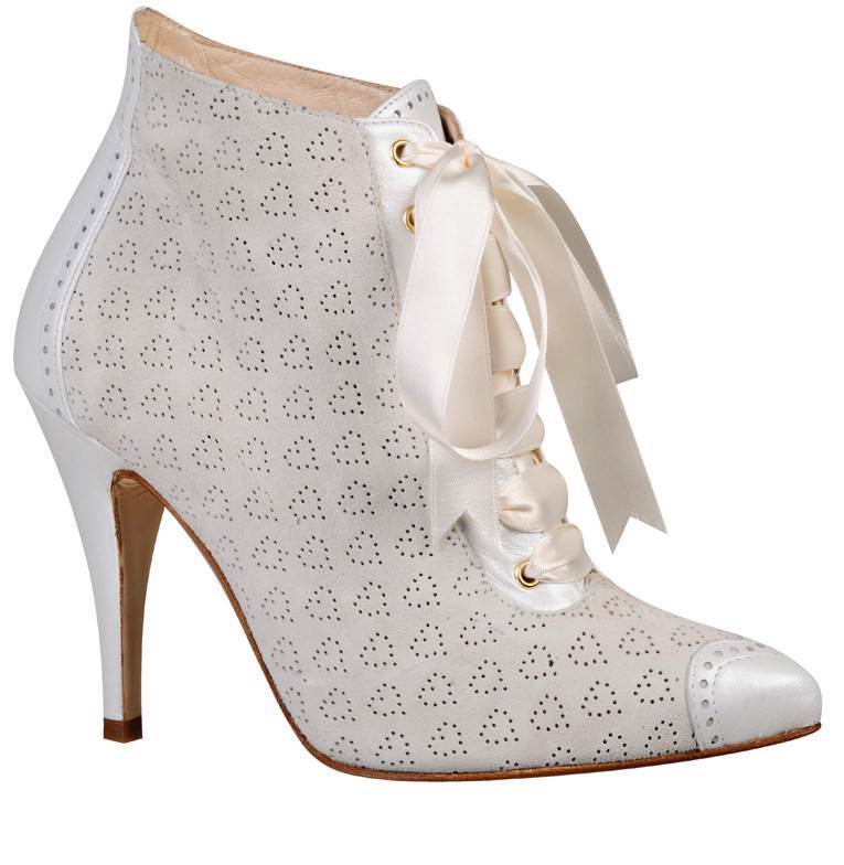 Edwardian style wedding bridal boots shoes by Love Art Wear Art