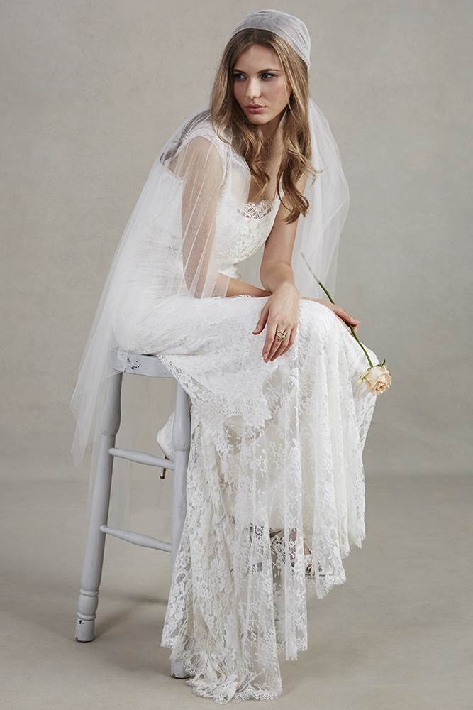 Sally Lacock boho vintage inspired wedding dress