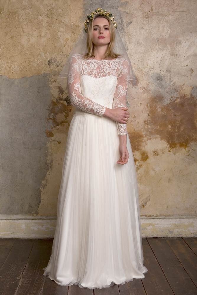Sally Lacock boho vintage inspired wedding dress