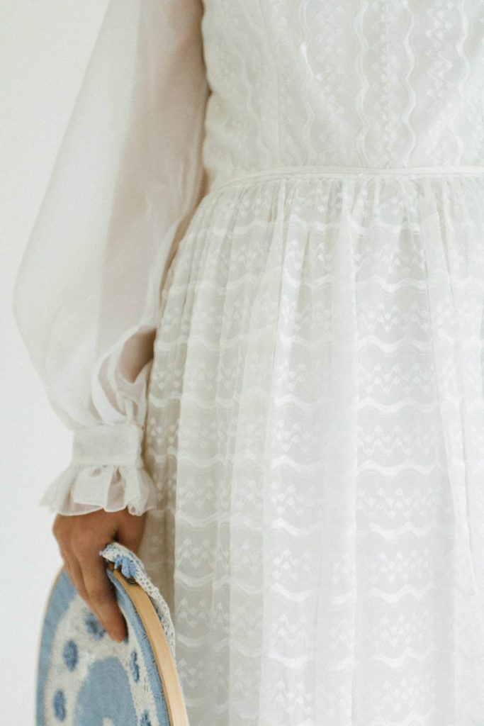 50 years of vintage wedding dresses photos by Claire Macintyre 1970s