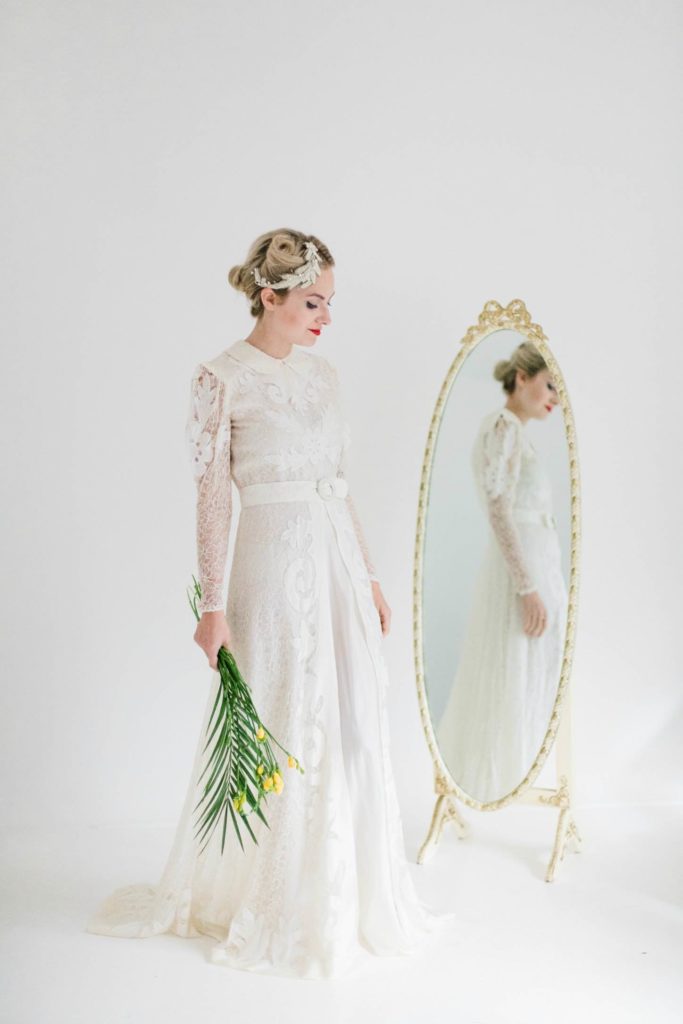 50 years of vintage wedding dresses photos by Claire Macintyre 1940s