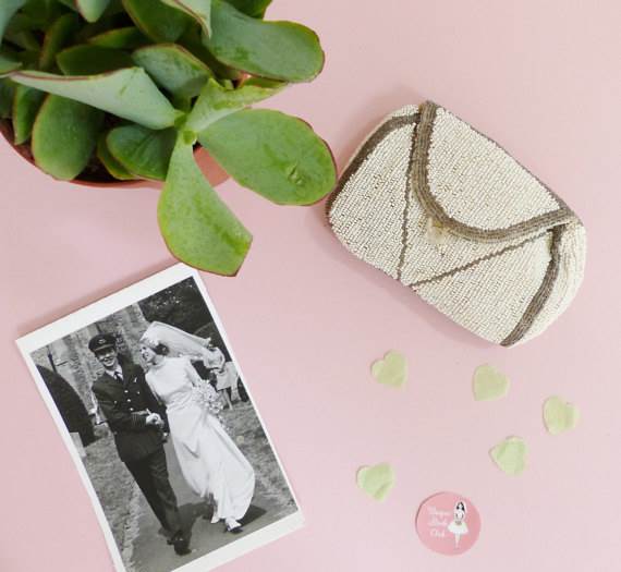 Vintage wedding bag from Unique Bride Club for sale via Magpie Wedding Shop