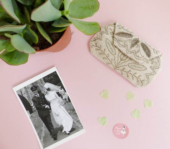 Vintage wedding bag from Unique Bride Club for sale via Magpie Wedding Shop