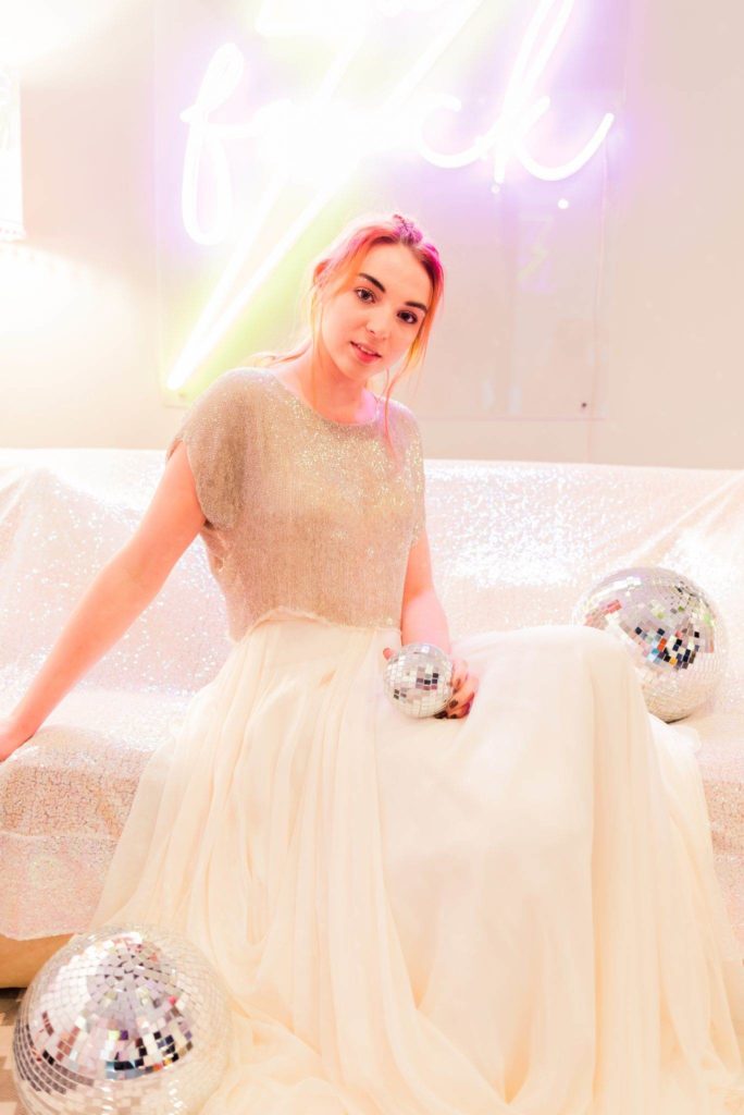 1970s glitter ball disco wedding inspiration