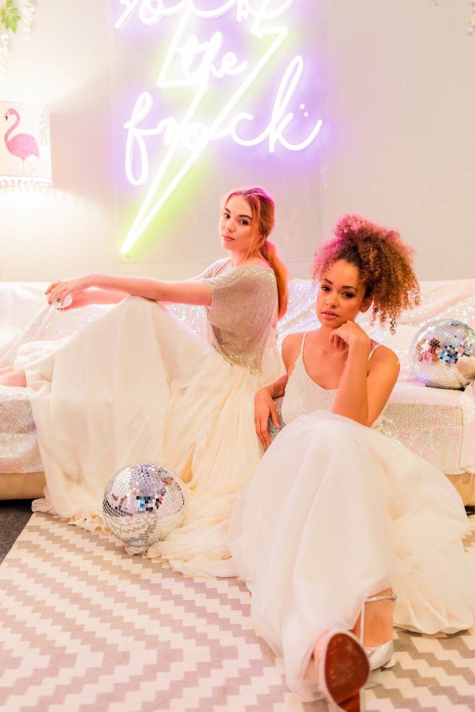 1970s glitter ball disco wedding inspiration