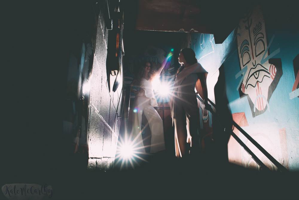 An urban nightclub Studio 54 wedding shoot in Manchester
