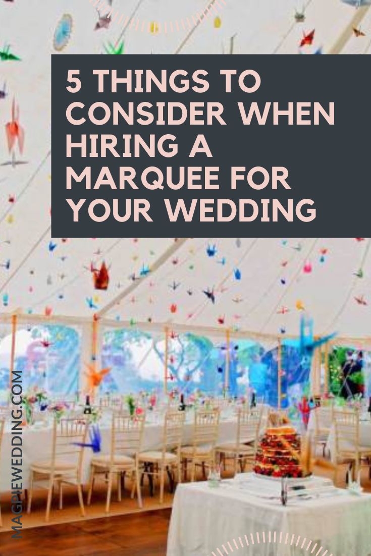 5 things to consider when hiring a marquee for your wedding