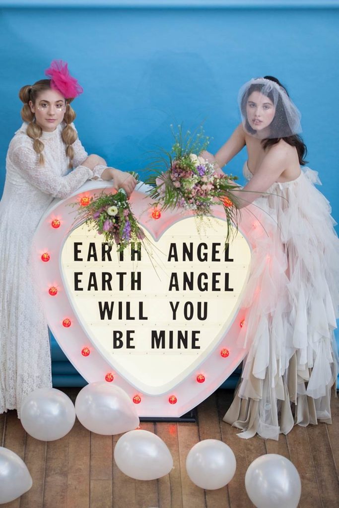 A pastelled coloured vintage prom wedding shoot
