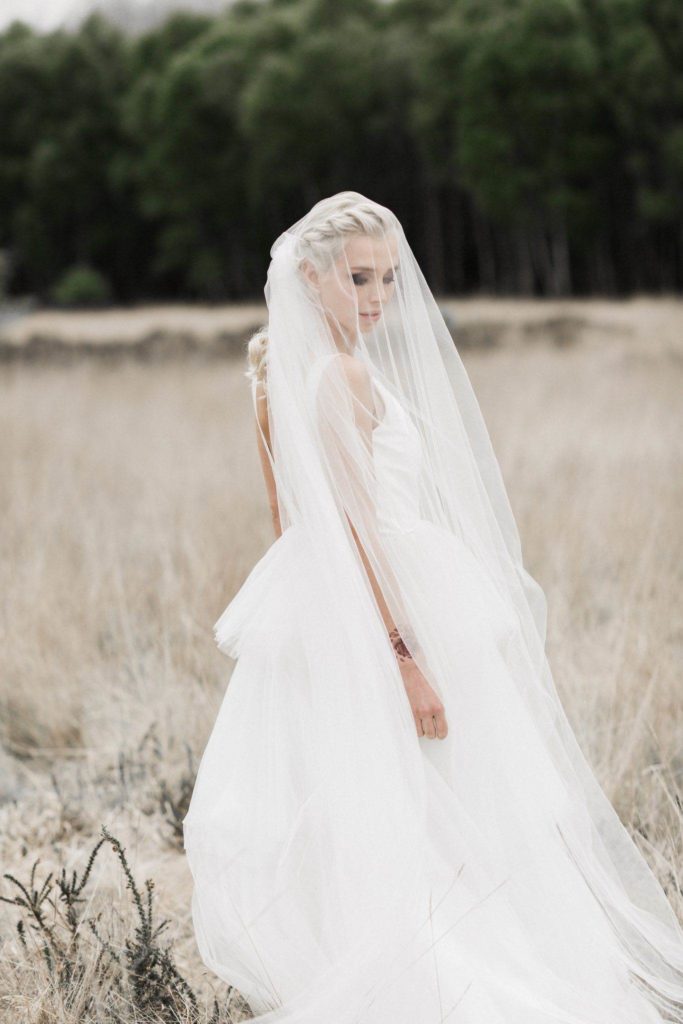 Wearing a painted leather jacket with your wedding dress