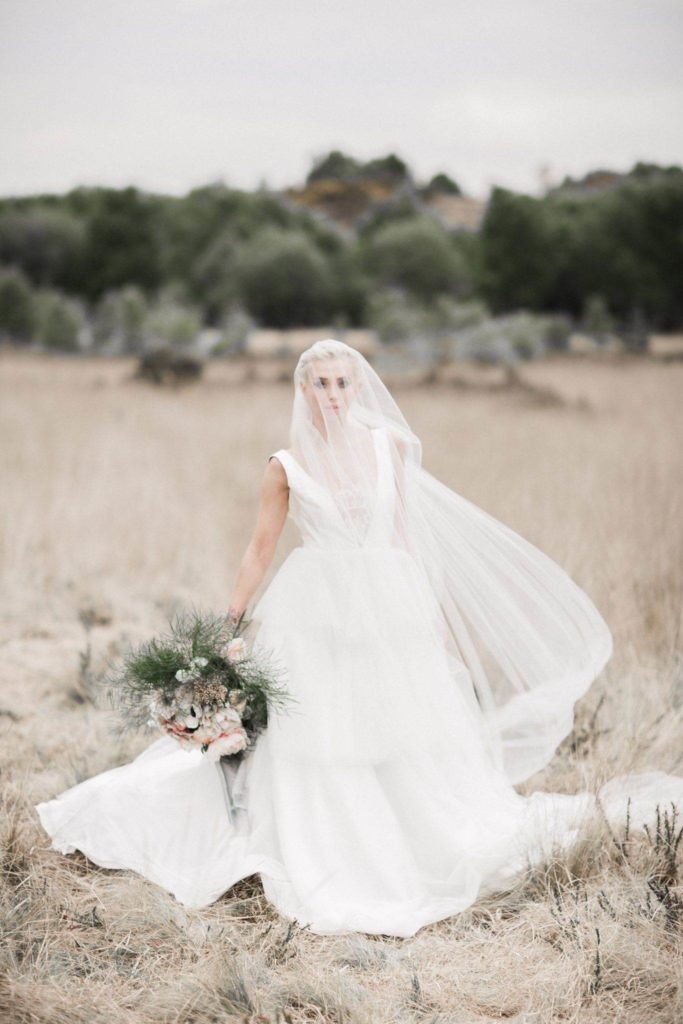 Wearing a painted leather jacket with your wedding dress