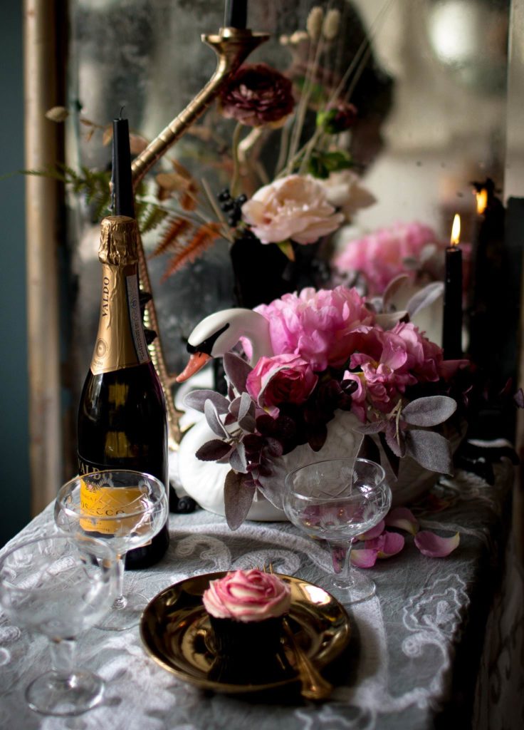 A dark, moody wedding shoot with a painted leather jacket