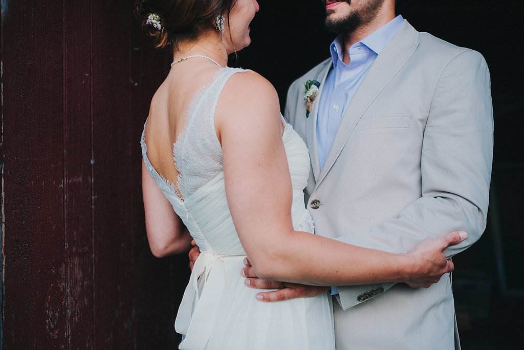 A rustic, home grown, garden party, back yard wedding