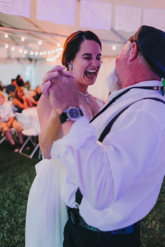 A rustic, home grown, garden party, back yard wedding