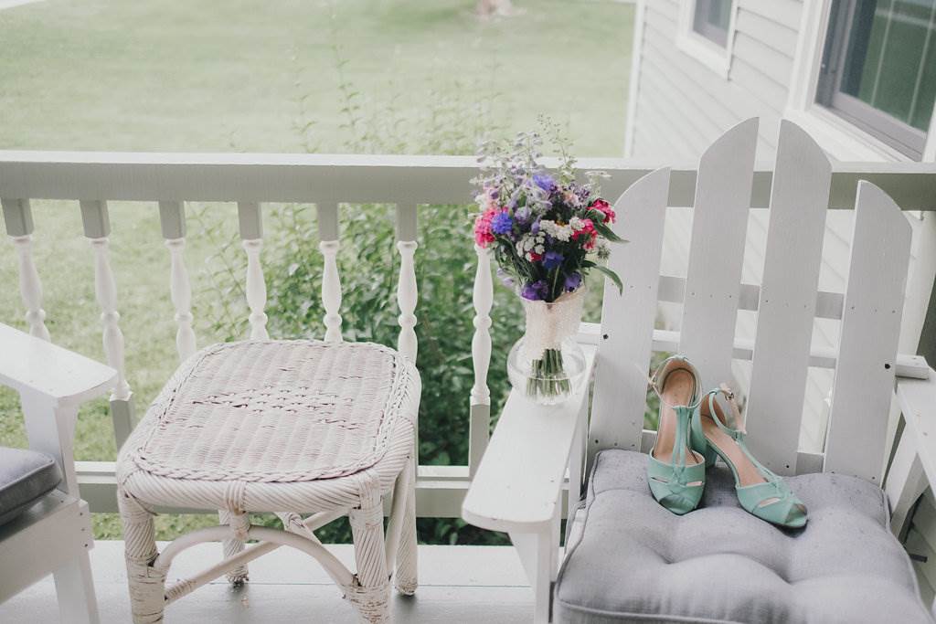 A rustic, home grown, garden party, back yard wedding