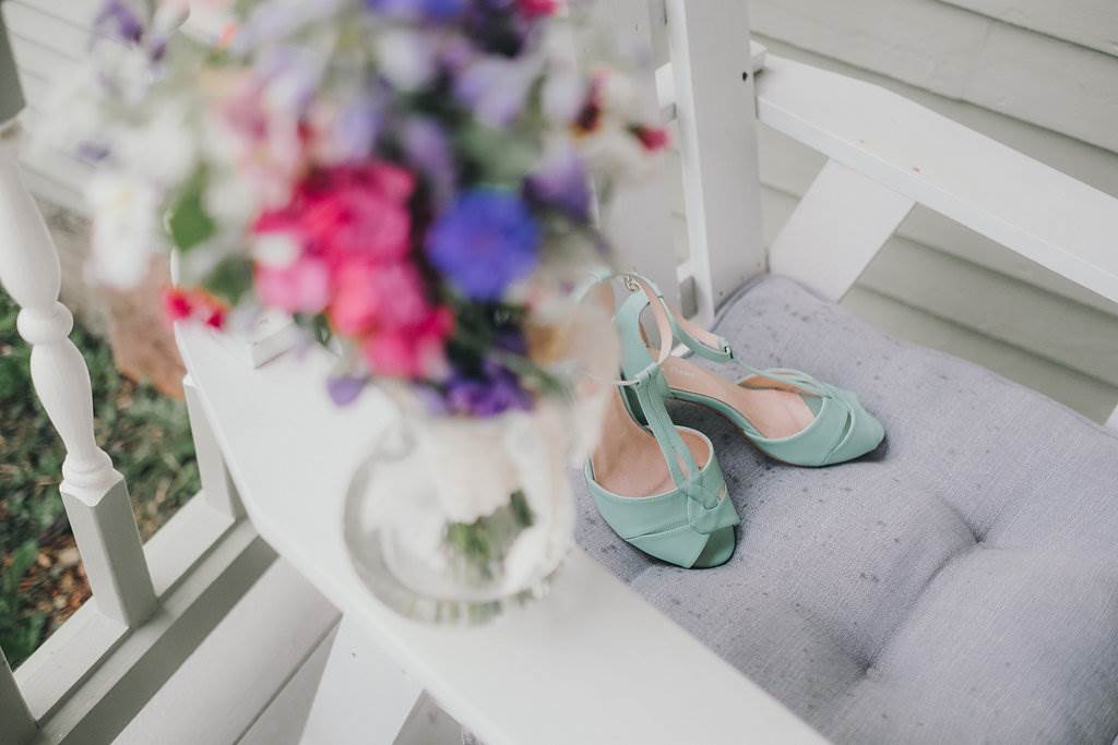 A rustic, home grown, garden party, back yard wedding
