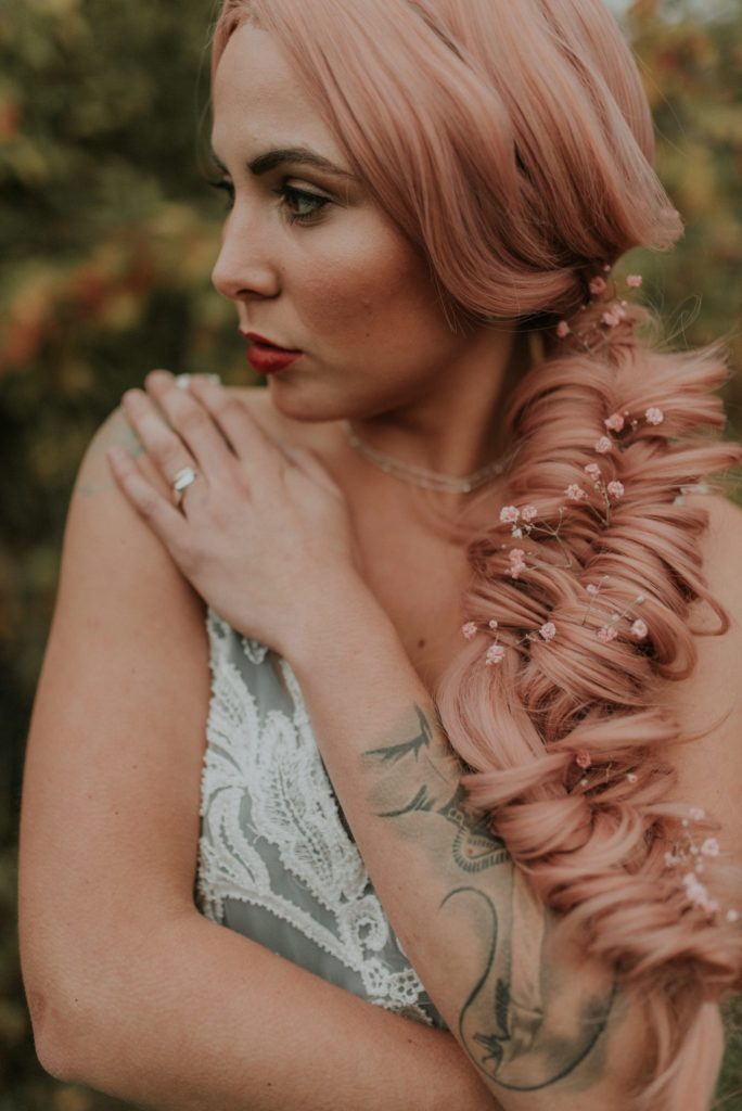 Bridal Inspiration with Lucy Can't Dance in a forest bath tub