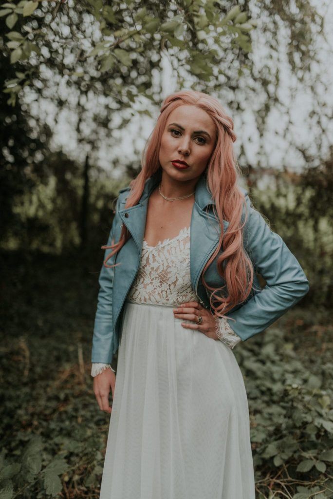 Bridal Inspiration with Lucy Can't Dance in a forest bath tub