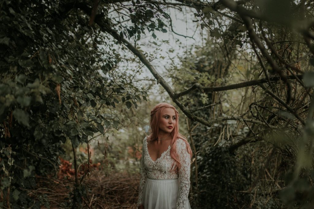 Bridal Inspiration with Lucy Can't Dance in a forest bath tub