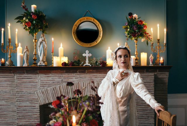 Dark yet Dreamy Alternative Bridal Style Madonna Inspired Shoot