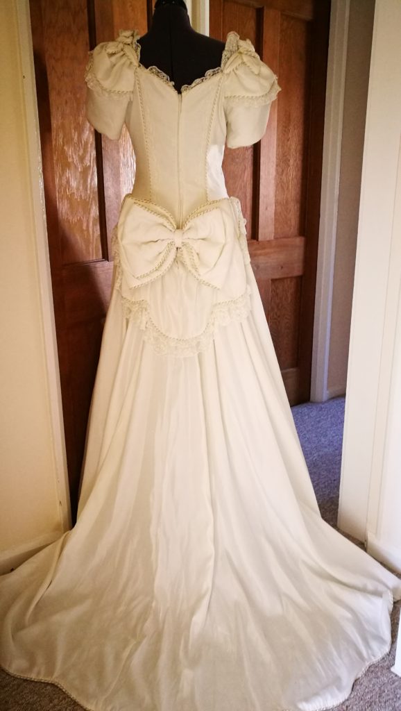 Repurposing a 1980s wedding dress