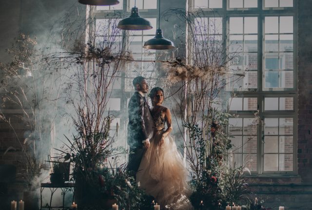 ndustrial Wedding with Chic Vibes and Bridal Separates