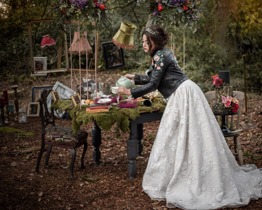 Wonderland Wedding Inspiration with Leather Jackets and Regal Crowns