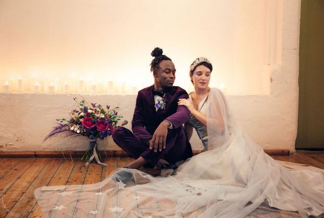 Celestial Wedding Inspiration with Purple and Blue Styling