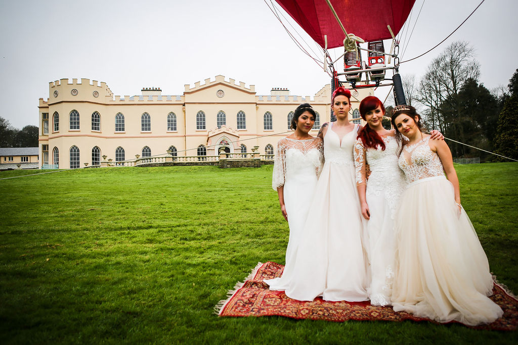 Rainbow Wedding Inspiration with Epic Balloon Trees and Hot Air Balloon