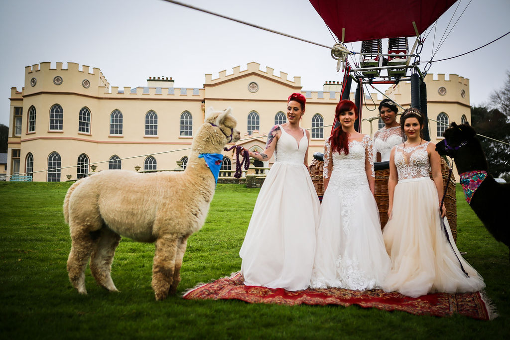 Rainbow Wedding Inspiration with Epic Balloon Trees and Hot Air Balloon